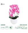 GloboStar® Artificial Garden PINK ORCHID 21116 Διακοσμητικό Φυτό Ροζ Ορχιδέα Υ45cm